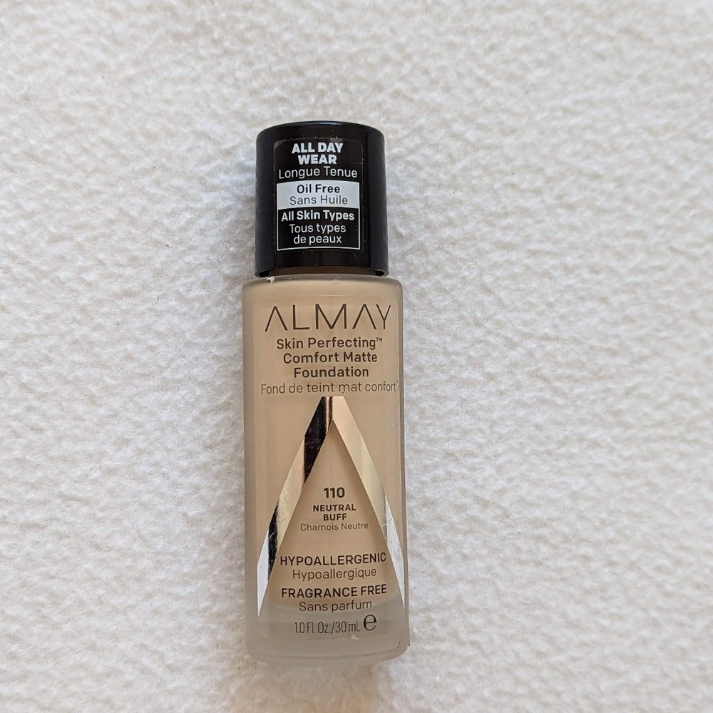 Neutral Buff 110 Skin Perfecting Comfort Matte Foundation Hypoallergenic Almay - Picture 5 of 9